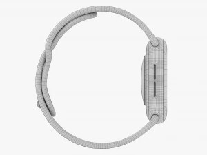 Apple Watch Series 6 Silicone Loop Red 3D Model