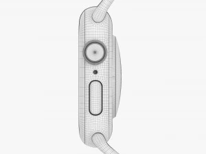 Apple Watch Series 6 Silicone Loop Red 3D Model