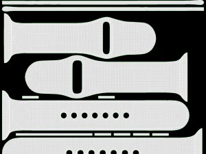Apple Watch Series 6 Silicone Loop Red 3D Model