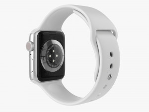 Apple Watch Series 6 Silicone Loop Silver 3D Model