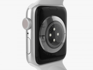 Apple Watch Series 6 Silicone Loop Silver 3D Model