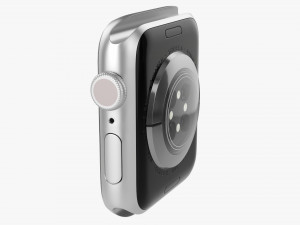 Apple Watch Series 6 Silicone Loop Silver 3D Model