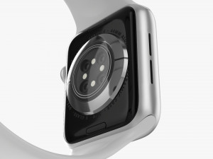 Apple Watch Series 6 Silicone Loop Silver 3D Model