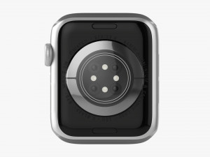 Apple Watch Series 6 Silicone Loop Silver 3D Model
