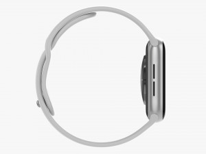 Apple Watch Series 6 Silicone Loop Silver 3D Model