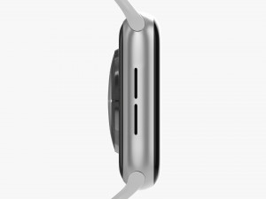 Apple Watch Series 6 Silicone Loop Silver 3D Model