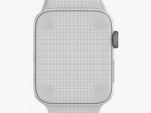 Apple Watch Series 6 Silicone Loop Silver 3D Model