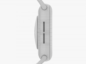 Apple Watch Series 6 Silicone Loop Silver 3D Model