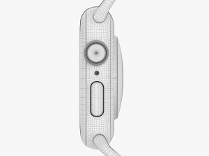 Apple Watch Series 6 Silicone Loop Silver 3D Model