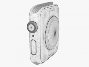 Apple Watch Series 6 Silicone Loop Silver 3D Model