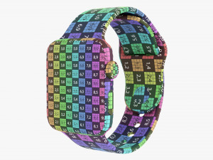 Apple Watch Series 6 Silicone Loop Silver 3D Model