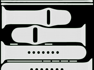 Apple Watch Series 6 Silicone Loop Silver 3D Model