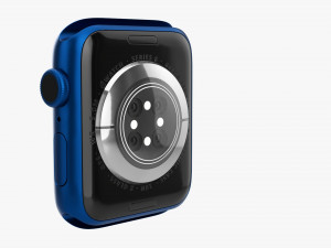 Apple Watch Series 6 Silicone Solo Loop Blue 3D Модель