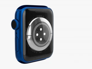 Apple Watch Series 6 Silicone Solo Loop Blue 3D Model