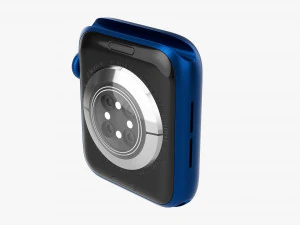 Apple Watch Series 6 Silicone Solo Loop Blue 3D Model