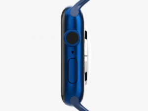 Apple Watch Series 6 Silicone Solo Loop Blue 3D Модель