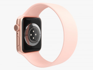 Apple Watch Series 6 Silicone Solo Loop Gold 3D मॉडल