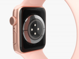 Apple Watch Series 6 Silicone Solo Loop Gold 3D मॉडल