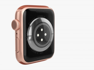 Apple Watch Series 6 Silicone Solo Loop Gold 3D मॉडल