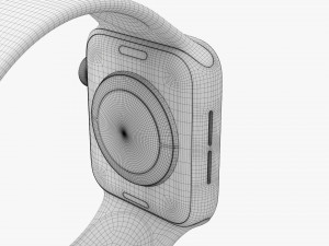 Apple Watch Series 6 Silicone Solo Loop Gold 3D मॉडल