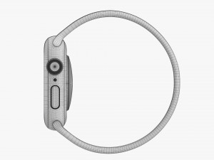 Apple Watch Series 6 Silicone Solo Loop Gold 3D मॉडल