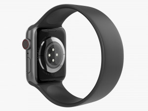 Apple Watch Series 6 Silicone Solo Loop Gray 3D Модель