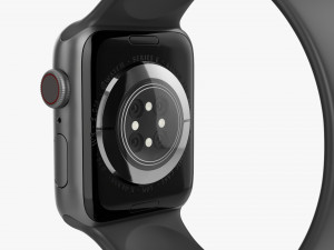 Apple Watch Series 6 Silicone Solo Loop Gray 3D Модель