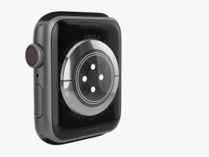 Apple Watch Series 6 Silicone Solo Loop Gray 3D Модель