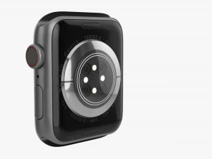 Apple Watch Series 6 Solo Loop in silicone grigio Modello 3D