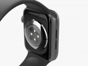 Apple Watch Series 6 Silicone Solo Loop Gray 3D Модель