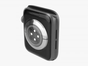 Apple Watch Series 6 Solo Loop in silicone grigio Modello 3D