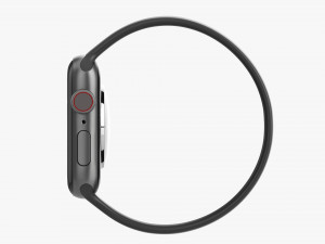 Apple Watch Series 6 Silicone Solo Loop Gray 3D Модель