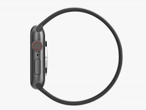 Apple Watch Series 6 Solo Loop in silicone grigio Modello 3D