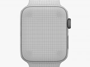 Apple Watch Series 6 Solo Loop in silicone grigio Modello 3D