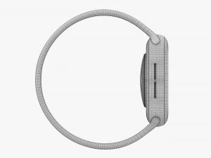 Apple Watch Series 6 Solo Loop in silicone grigio Modello 3D