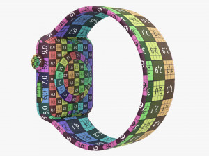Apple Watch Series 6 Silicone Solo Loop Gray 3D Модель