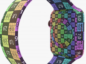 Apple Watch Series 6 Silicone Solo Loop Gray 3D Модель