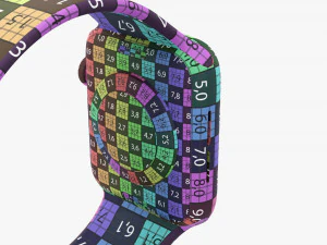 Apple Watch Series 6 Solo Loop in silicone grigio Modello 3D