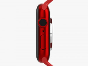 Apple Watch Series 6 Silicone Solo Loop Red Modello 3D