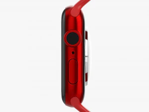 Apple Watch Series 6 Silicone Solo Loop Red 3D Model