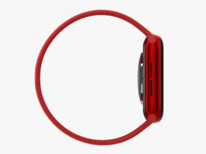 Apple Watch Series 6 Silicone Solo Loop Red 3D Model