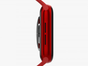 Apple Watch Series 6 Silicone Solo Loop Red Modello 3D