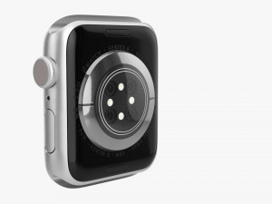 Apple Watch Series 6 Silicone Solo Loop Silver 3D Model