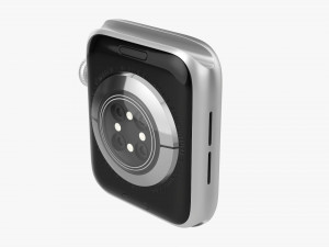 Apple Watch Series 6 Silicone Solo Loop Silver 3D Model