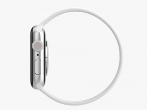 Apple Watch Series 6 Silicone Solo Loop Silver 3D Model
