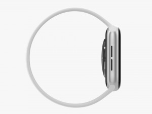 Apple Watch Series 6 Silicone Solo Loop Silver 3D Model