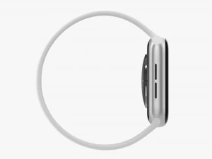 Apple Watch Series 6 Silicone Solo Loop Silver 3D Model