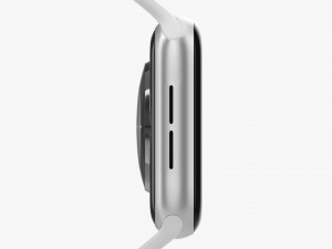 Apple Watch Series 6 Silicone Solo Loop Silver 3D Model