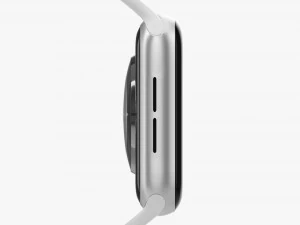Apple Watch Series 6 Silicone Solo Loop Silver 3D Model