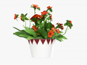 Artificial Potted Plant 01 3D Model